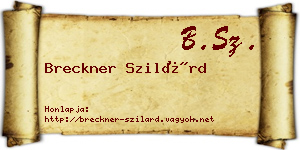 Breckner Szilárd névjegykártya